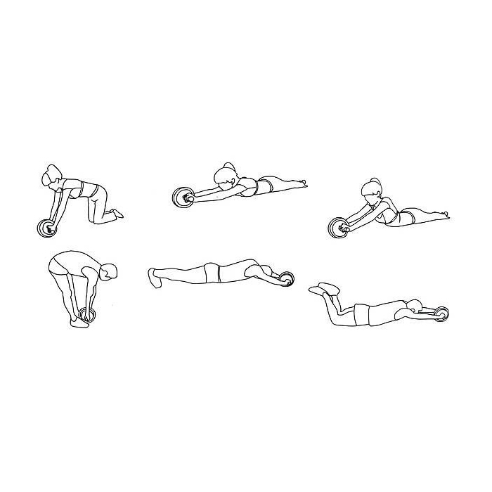AbTrainer, ρόδα κοιλιακών με λαβές με επένδυση - Image 8