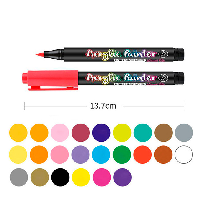 AcrylicMarkers, ακρυλικοί μαρκαδόροι (24 τμχ) - Image 2