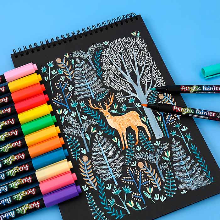 AcrylicMarkers, ακρυλικοί μαρκαδόροι (24 τμχ) - Image 3