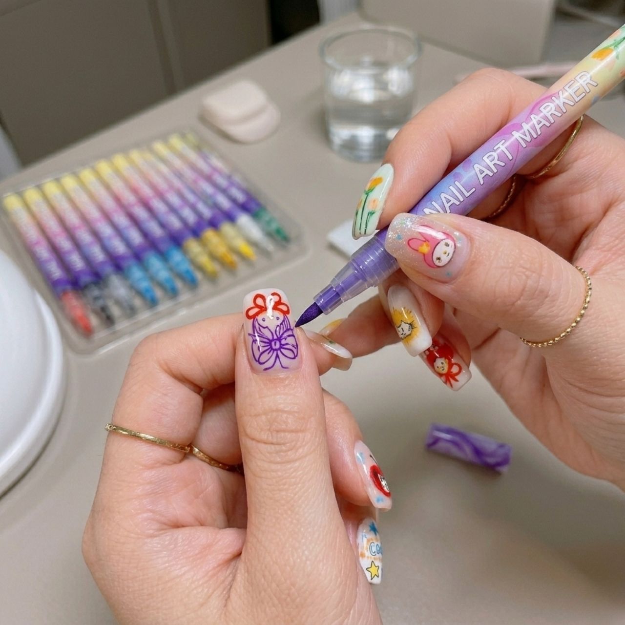 Σετ από χρωματιστά στυλό για τέχνη νυχιών, ArtNails - Image 2