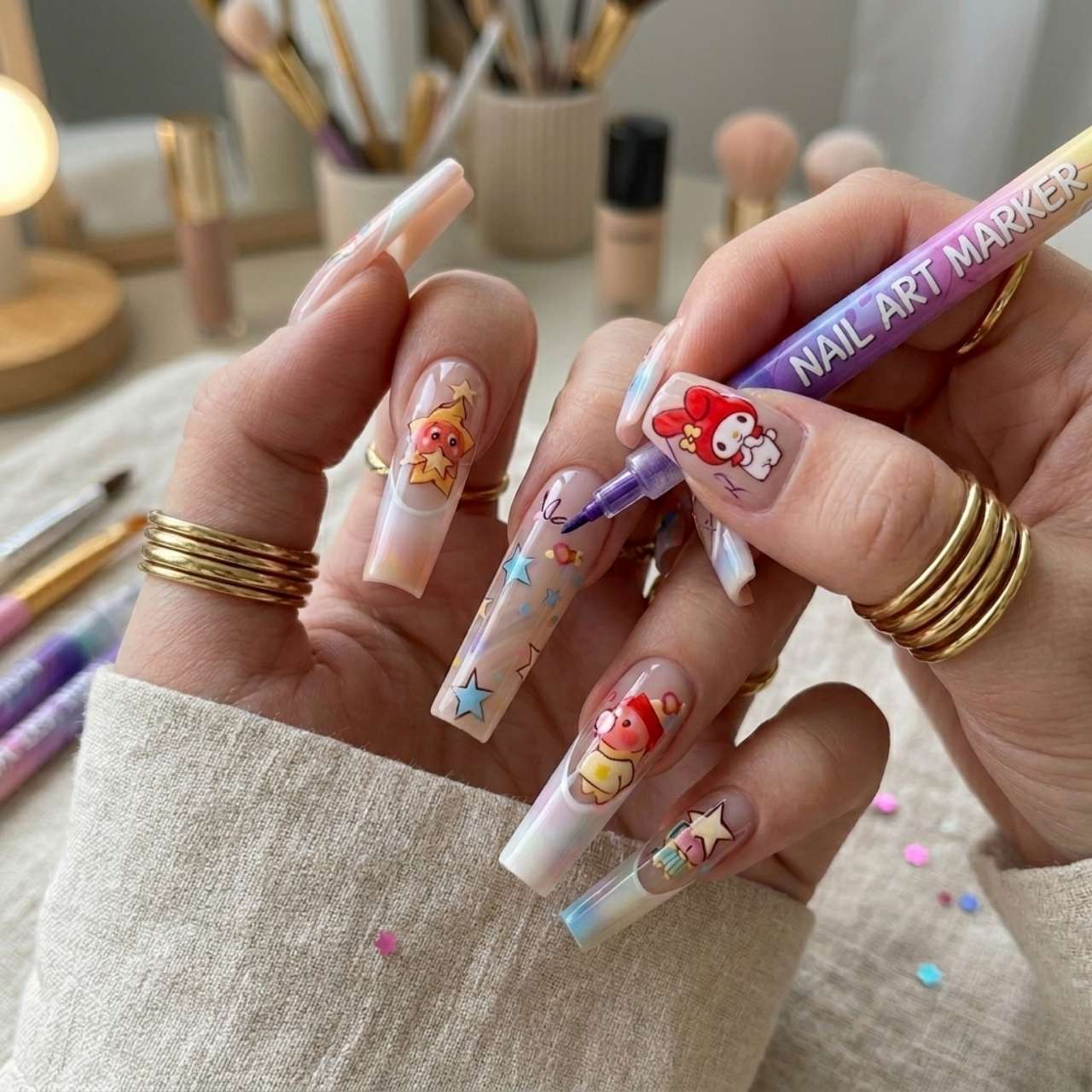 Σετ από χρωματιστά στυλό για τέχνη νυχιών, ArtNails - Image 3