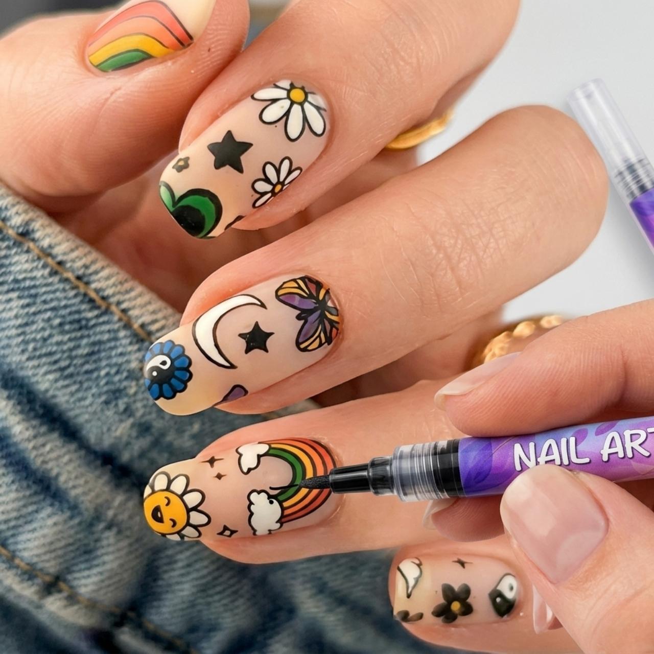 Σετ από χρωματιστά στυλό για τέχνη νυχιών, ArtNails - Image 4