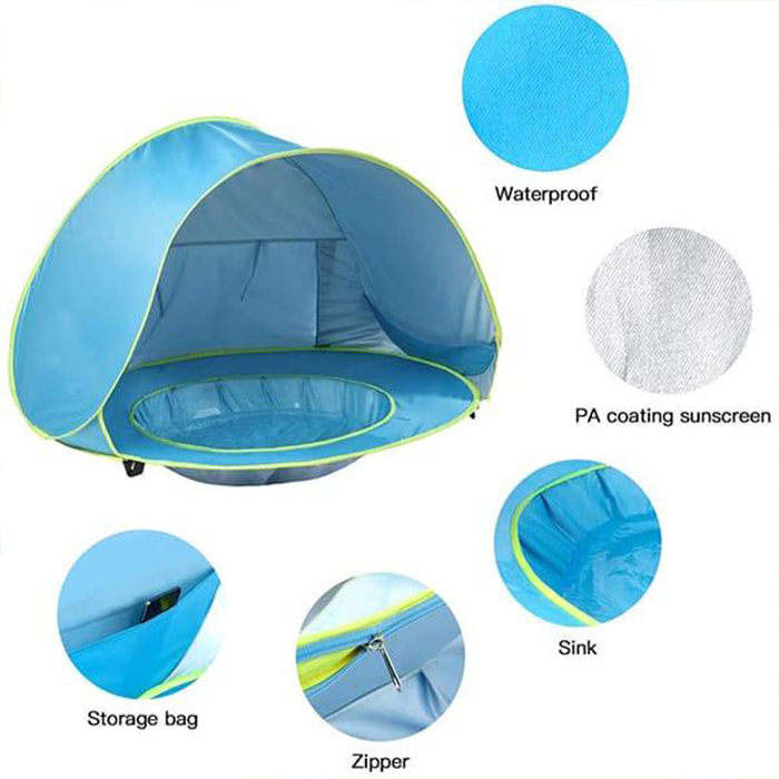 BabyTent, παιδική σκηνή με προστασία UV και πισίνα - Image 2