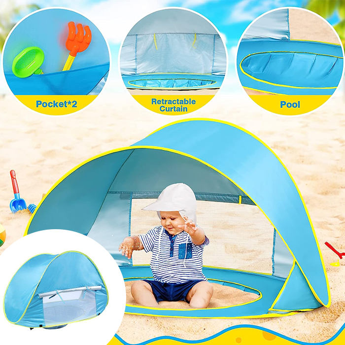 BabyTent, παιδική σκηνή με προστασία UV και πισίνα - Image 3