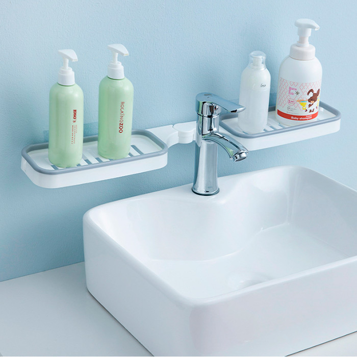 BathroomShelf, ράφι μπάνιου που μπορεί να εγκατασταθεί σε 90° ή 180° - Image 3