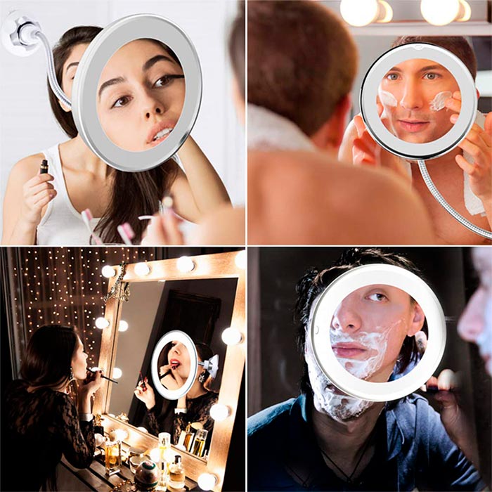 BeautyMirror, ένας καθρέφτης με μεγέθυνση, ισχυρό LED φως και ευέλικτη βάση - Image 8