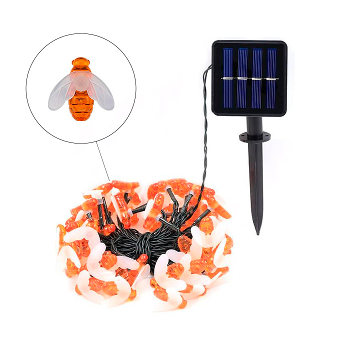 BeeLights, ηλιακό φωτιστικό με 30 LED φώτα σε σχήμα μελισσών - Image 1