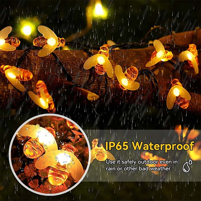 BeeLights, ηλιακό φωτιστικό με 30 LED φώτα σε σχήμα μελισσών - Image 4