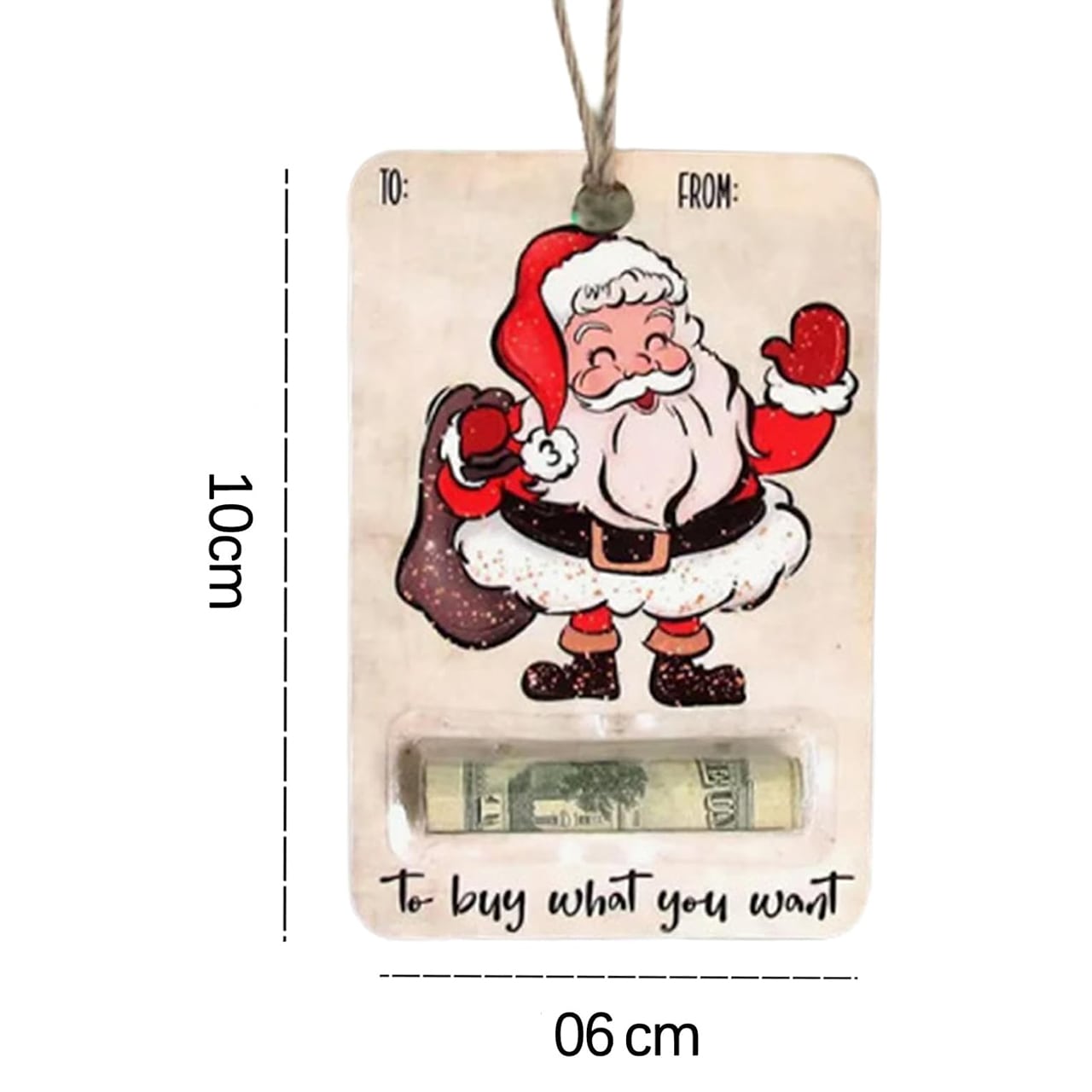 BestGift, Χριστουγεννιάτικη κάρτα με θήκη χρημάτων (3 τεμάχια) - Image 1