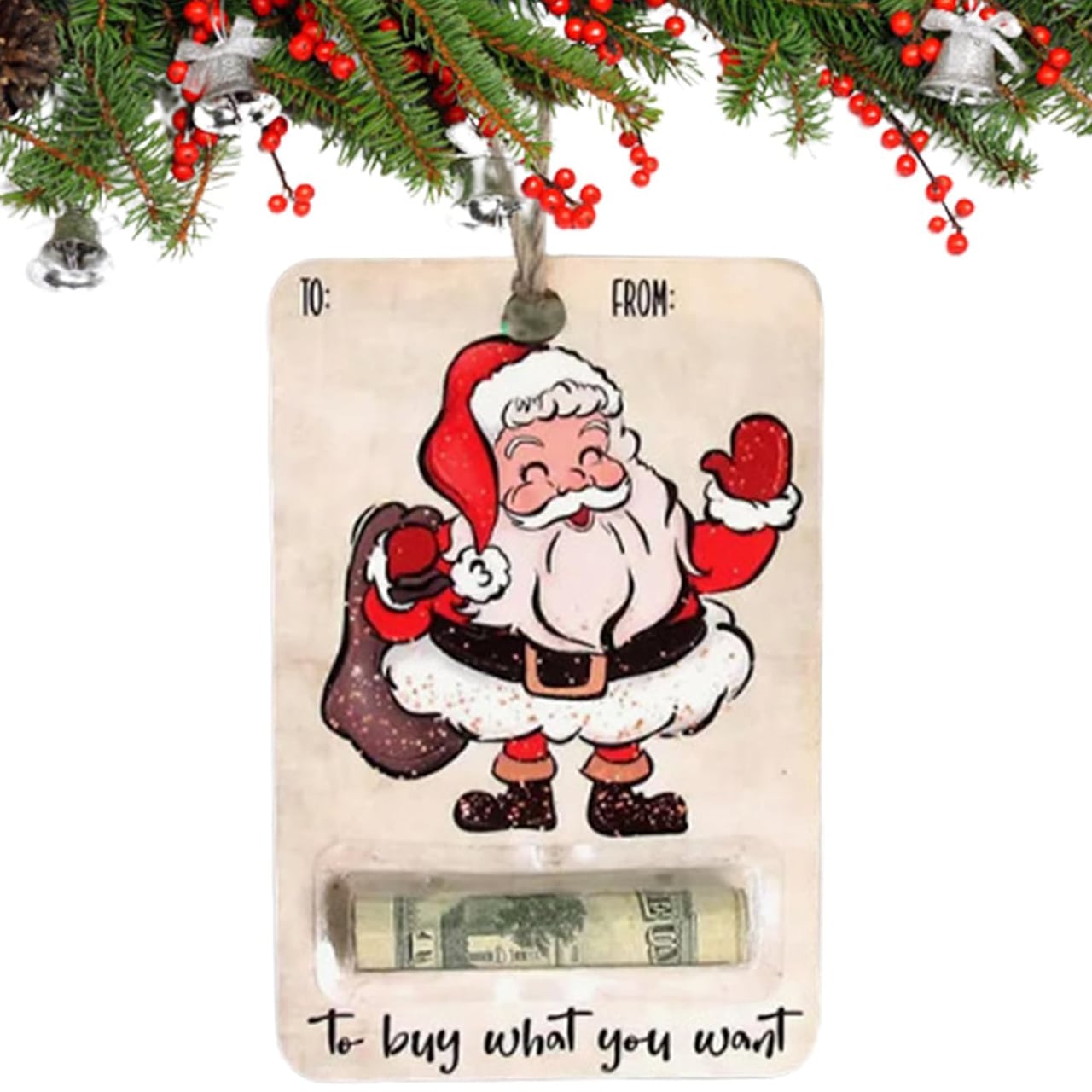 BestGift, Χριστουγεννιάτικη κάρτα με θήκη χρημάτων (3 τεμάχια) - Image 3