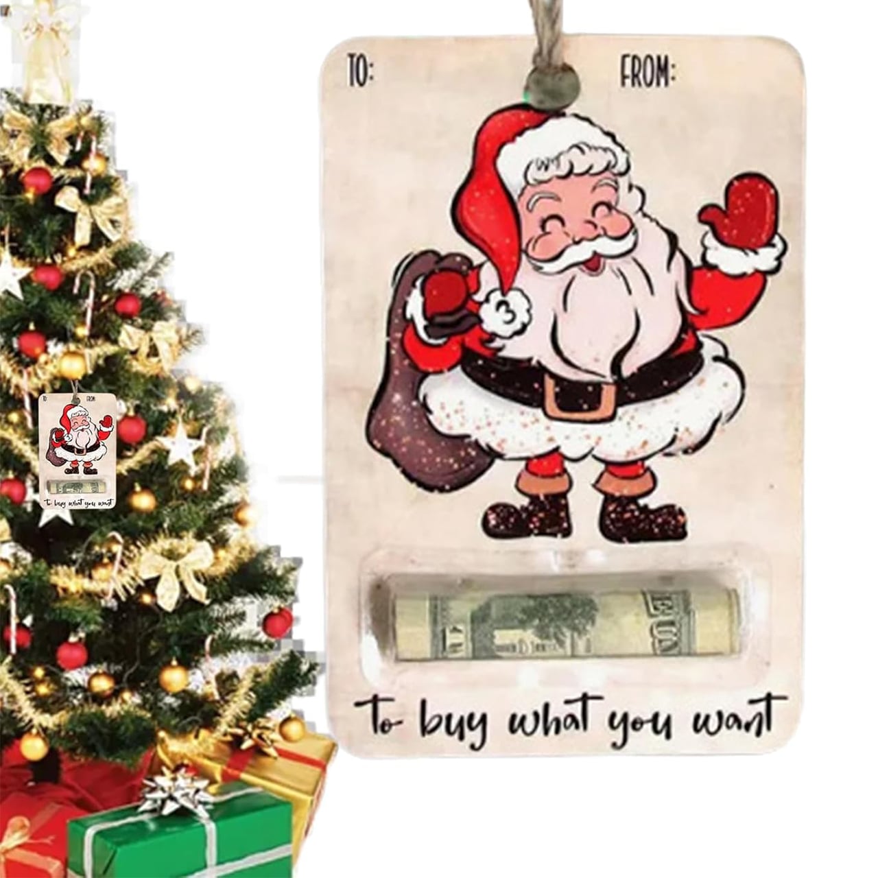 BestGift, Χριστουγεννιάτικη κάρτα με θήκη χρημάτων (3 τεμάχια) - Image 10