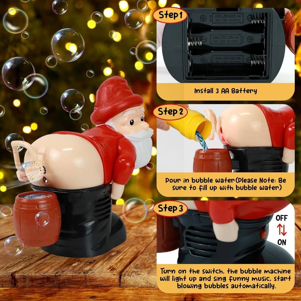 BlowSanta, παιχνίδι με σαπουνόφουσκες Άγιος Βασίλης - Image 2