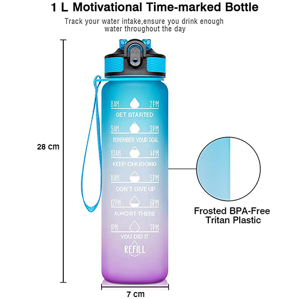 BottleBundle, Μπουκάλι Υδροδότησης με Κίνητρο + Σετ 5 Ελαστικών Ασκήσεων - Image 9