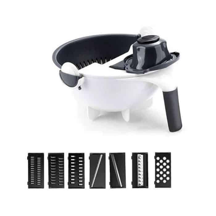 BowlCutter, πολυλειτουργικός κόφτης με πρόσθετο σουρωτήρι και χειροκίνητο αποφλοιωτή - Image 1