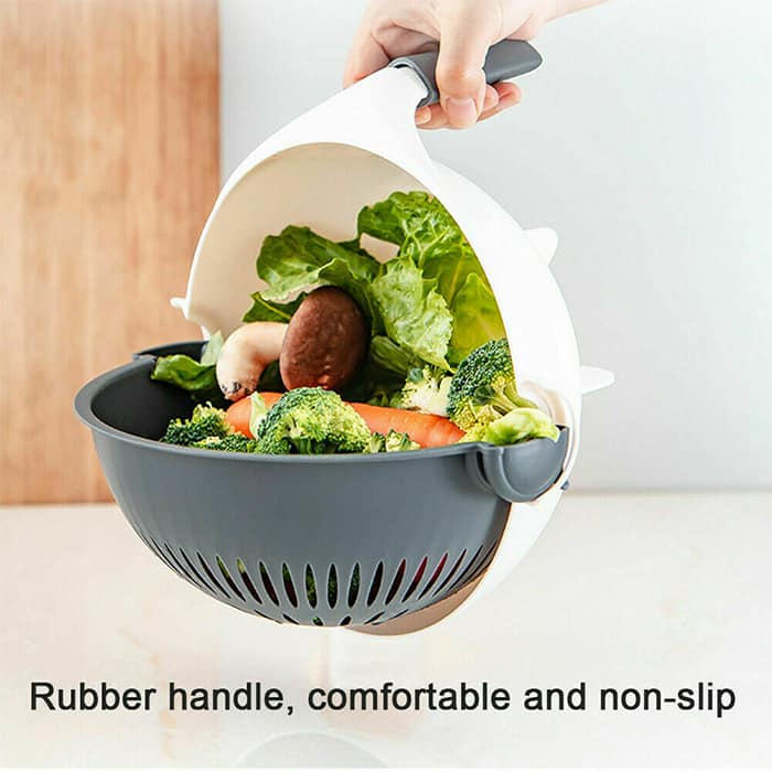 BowlCutter, πολυλειτουργικός κόφτης με πρόσθετο σουρωτήρι και χειροκίνητο αποφλοιωτή - Image 2