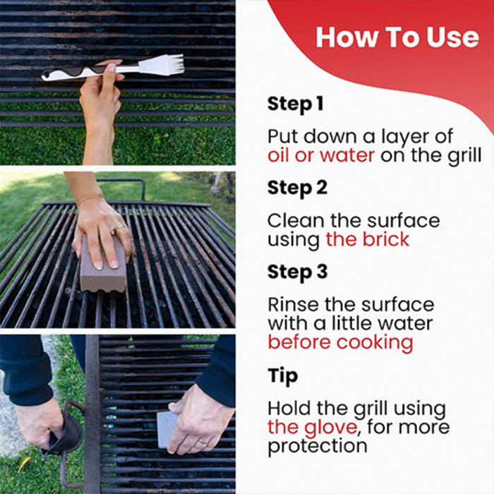 BrickGrill, πέτρα καθαρισμού για ψησταριά 1 + 1 ΔΩΡΕΑΝ. - Image 5