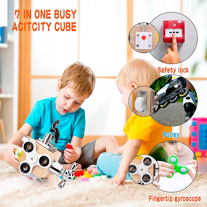 BusyCube, ένα διδακτικό παιχνίδι 7 σε 1 που διεγείρει όλους τους τομείς της ανάπτυξης ενός παιδιού - Image 3