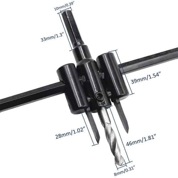 CircleCutter, ρυθμιζόμενος κυκλικός κόφτης (διάμετρος κοπής 30 έως 120 mm) - Image 3