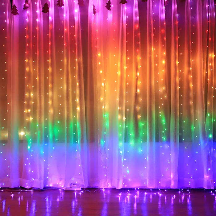 ColorfulCurtain, φωτεινή κουρτίνα με 300 πολύχρωμα LED - Image 3