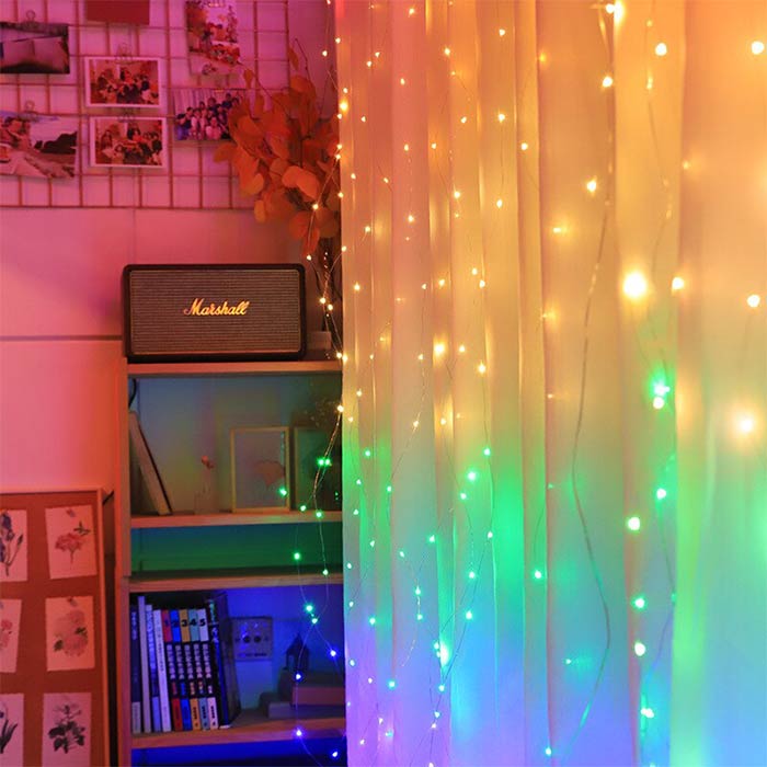 ColorfulCurtain, φωτεινή κουρτίνα με 300 πολύχρωμα LED - Image 5