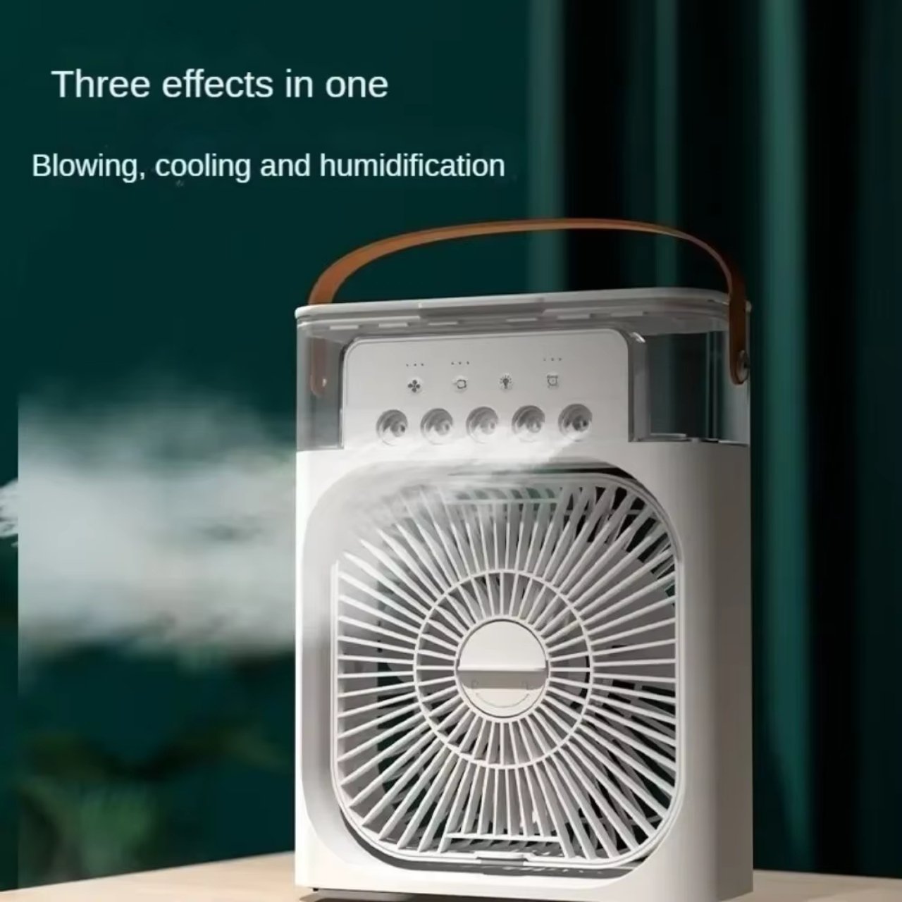 Coolio, 3-in-1 φορητός ανεμιστήρας με λειτουργία υγραντήρα, LED φως και ψύξη - Image 2
