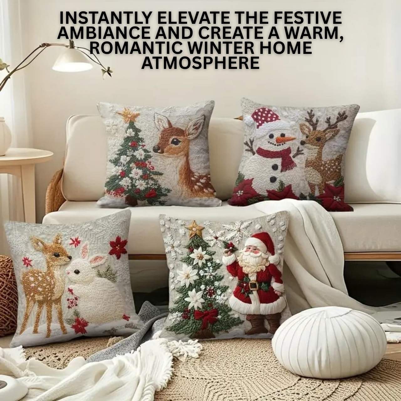 CutePillows, Χριστουγεννιάτικες μαξιλαροθήκες (4 τεμάχια) - Image 8