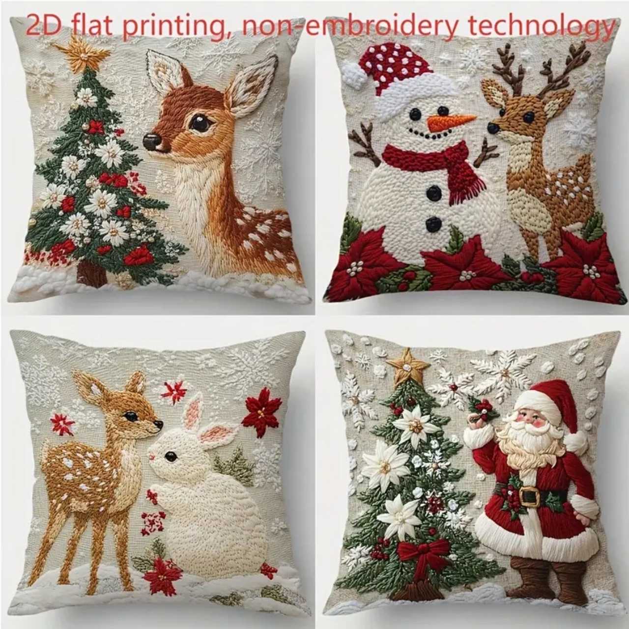 CutePillows, Χριστουγεννιάτικες μαξιλαροθήκες (4 τεμάχια) - Image 4