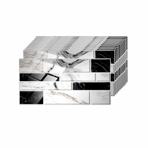 DecorWallpaper, τρισδιάστατα αυτοκόλλητα τοίχου σε απομίμηση πλακιδίων (12 τεμ.) - Image 1