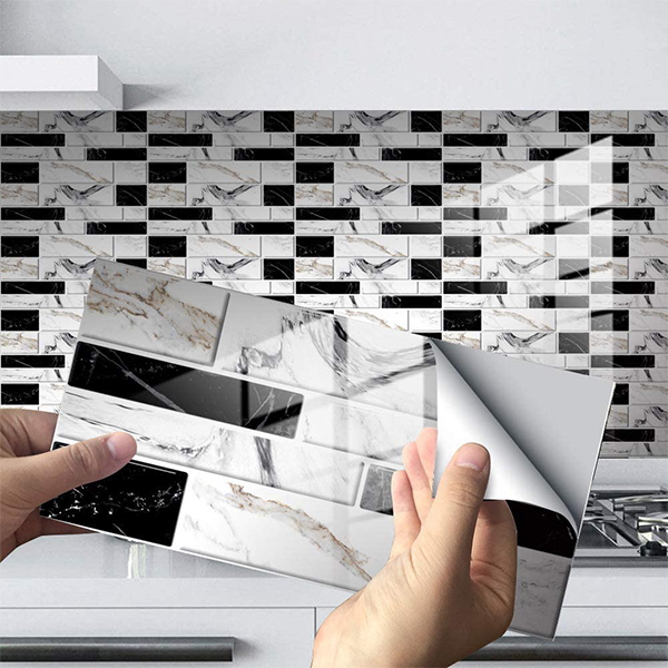 DecorWallpaper, τρισδιάστατα αυτοκόλλητα τοίχου σε απομίμηση πλακιδίων (12 τεμ.) - Image 4