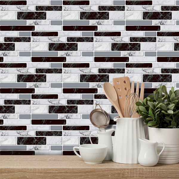 DecorWallpaper, τρισδιάστατα αυτοκόλλητα τοίχου σε απομίμηση πλακιδίων (12 τεμ.) - Image 8