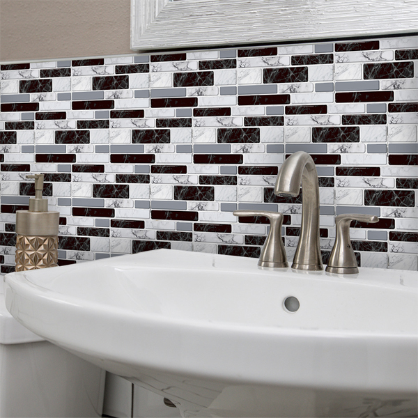 DecorWallpaper, τρισδιάστατα αυτοκόλλητα τοίχου σε απομίμηση πλακιδίων (12 τεμ.) - Image 9