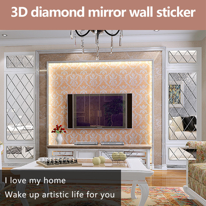 DiamondMirror, αυτοκόλλητα καθρέφτης σε σχήμα διαμαντιού που φωτίζουν και δίνουν χρώμα σε οποιοδήποτε χώρο (32 κομμάτια) - Image 9