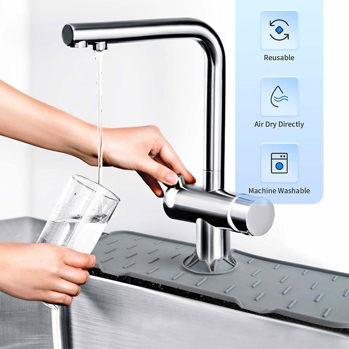 DryingPad, ματ σιλικόνης για νεροχύτη κουζίνας ή μπάνιου - Image 2