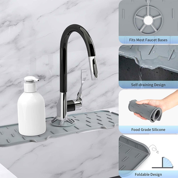 DryingPad, ματ σιλικόνης για νεροχύτη κουζίνας ή μπάνιου - Image 4