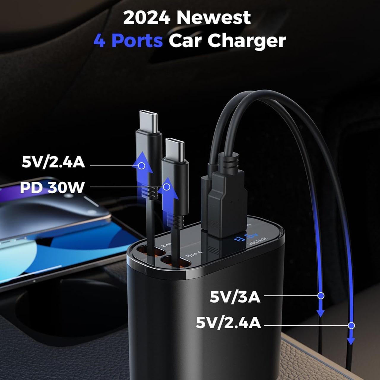 DualCharger, φορτιστής αυτοκινήτου 4-σε-1 - Image 3