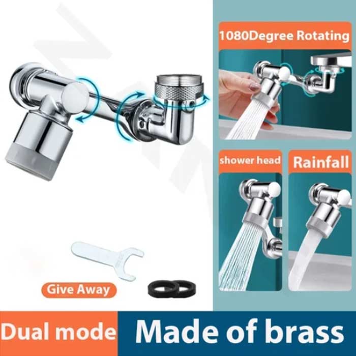DualFaucet, εξάρτημα βρύσης που μπορεί να περιστραφεί 1080° και έχει 2 τρόπους αποστράγγισης του νερού - Image 1
