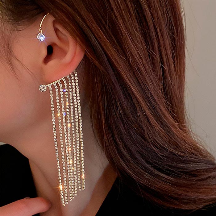 EarringCrystals,κρεμαστά σκουλαρίκια με κρυσταλλακια (1 τεμάχιο) - Image 5