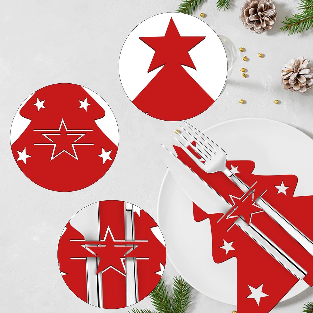 Festives, 12-κομμάτι σετ χριστουγεννιάτικων μαχαιροπίρουνων - Image 1