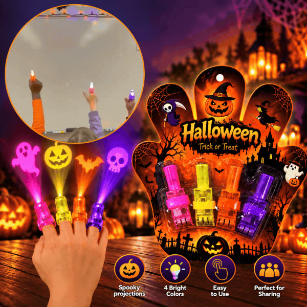 Προβολείς LED για δάχτυλα – Halloween, FingerLights - video