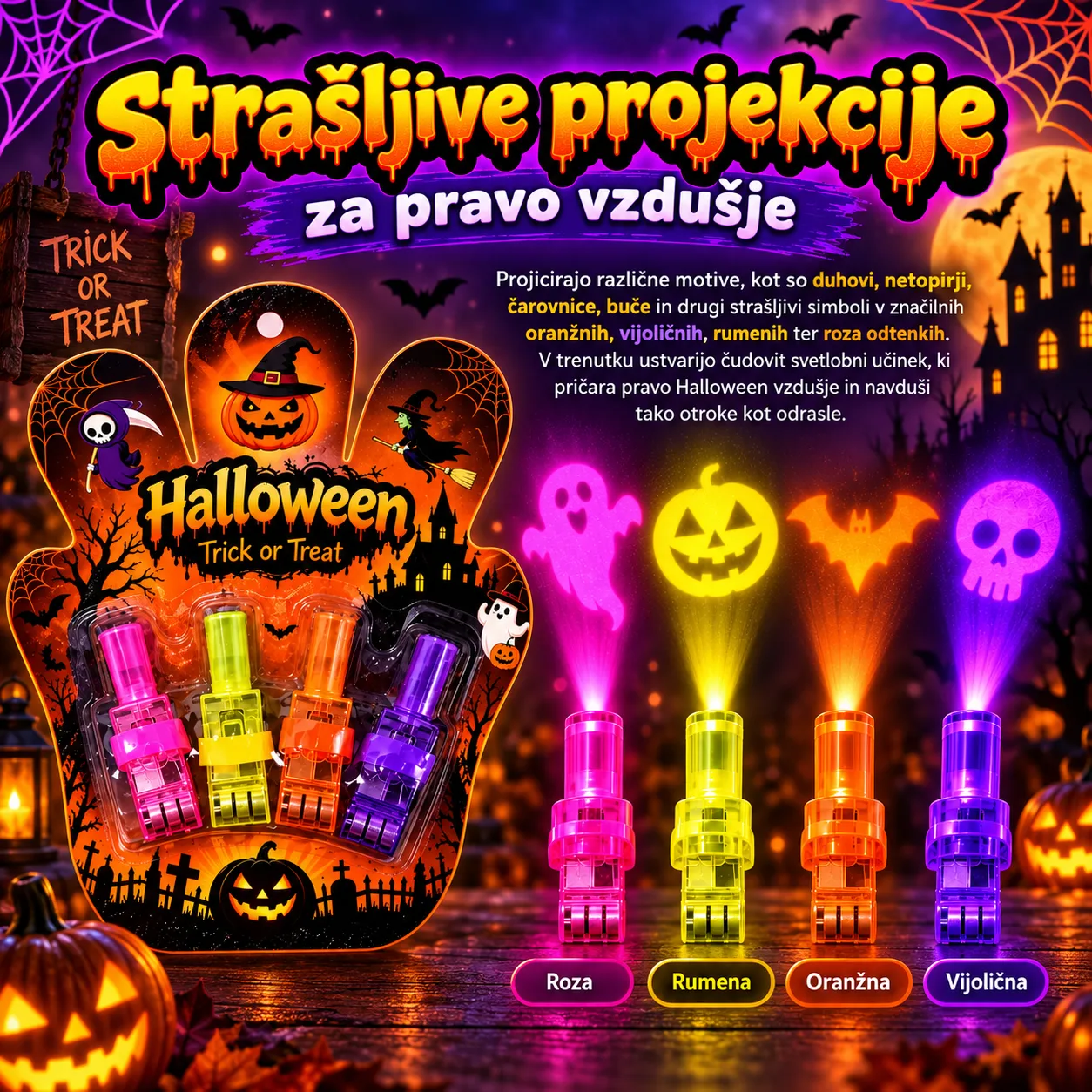 Προβολείς LED για δάχτυλα – Halloween, FingerLights - Image 3
