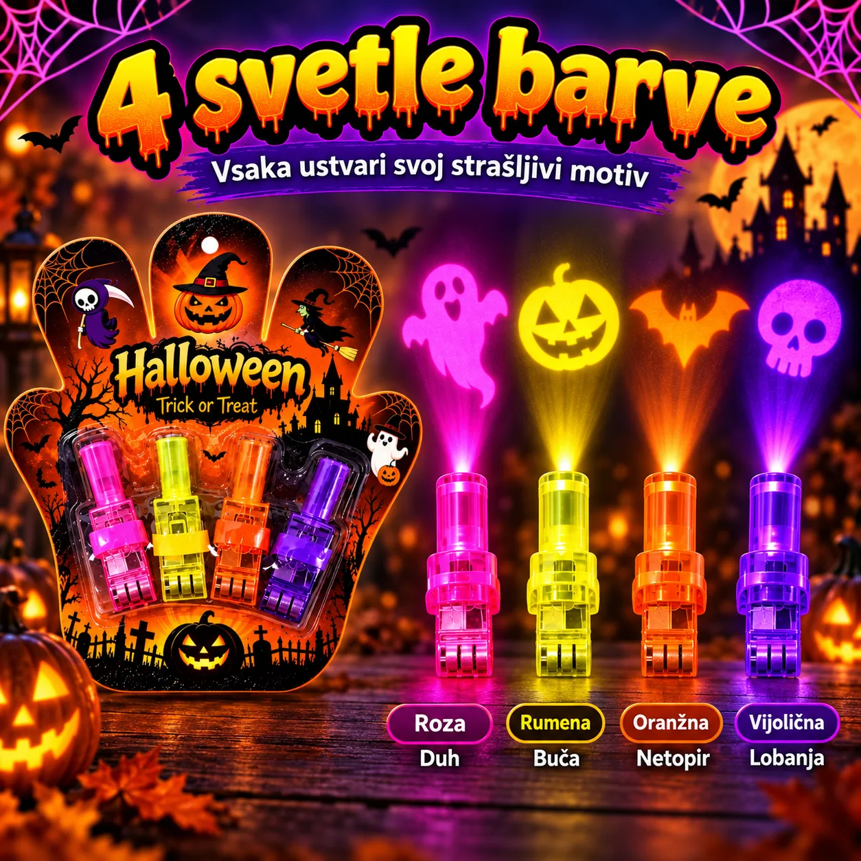 Προβολείς LED για δάχτυλα – Halloween, FingerLights - Image 6