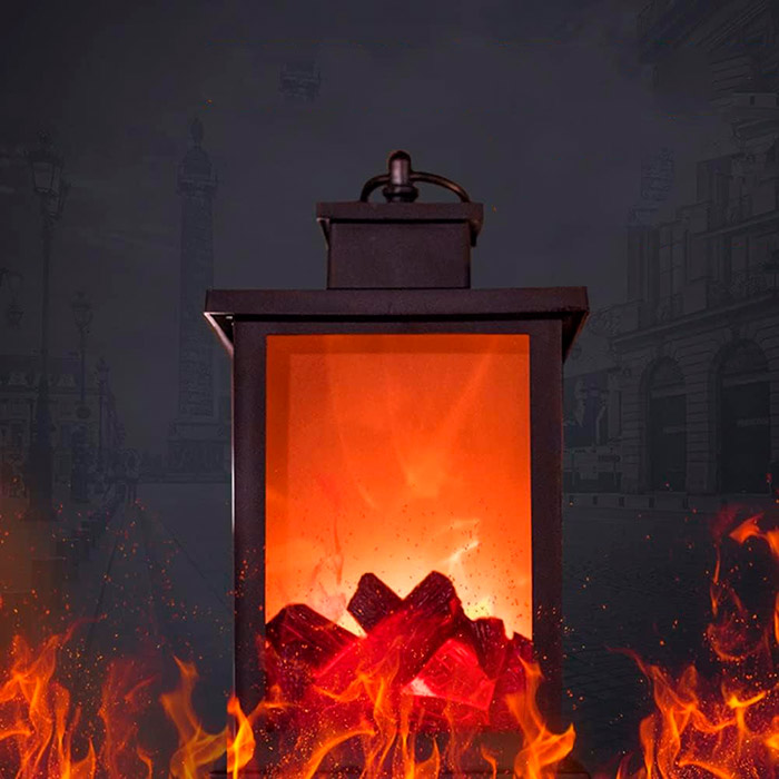 FireLantern, ένα διακοσμητικό φωτιστικό με εμφάνιση τζακιού και εικονική φωτιά - Image 4