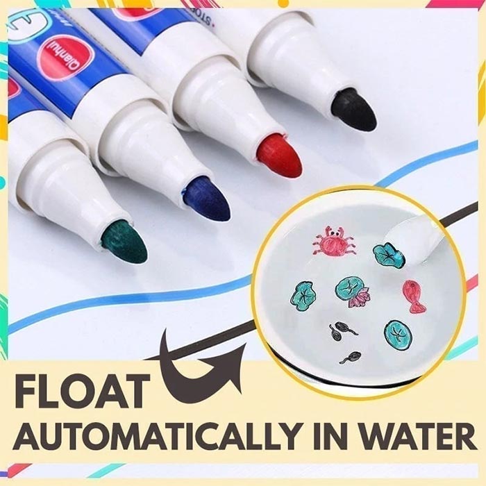 FloatPens, μαγικοί μαρκαδόροι με τους οποίους σχεδιάζετε χαριτωμένα σχέδια που επιπλέουν στο νερό - Image 6