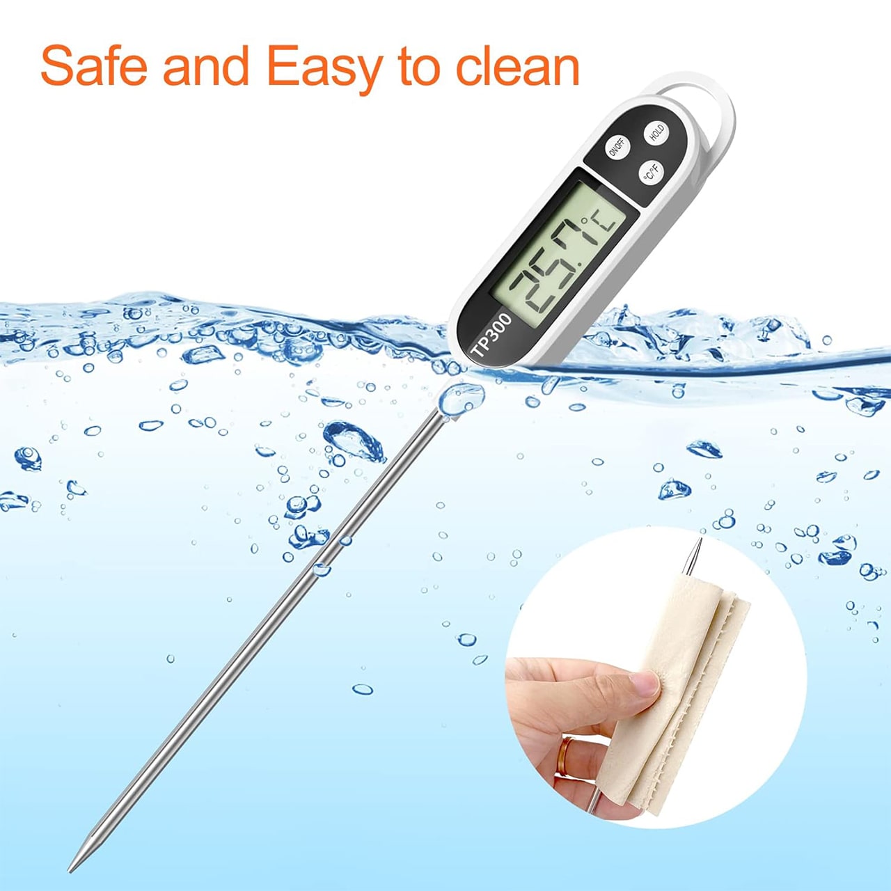 FoodMeter, ένα ηλεκτρονικό ψηφιακό θερμόμετρο για τη μέτρηση της θερμοκρασίας τροφίμων και υγρών - Image 2