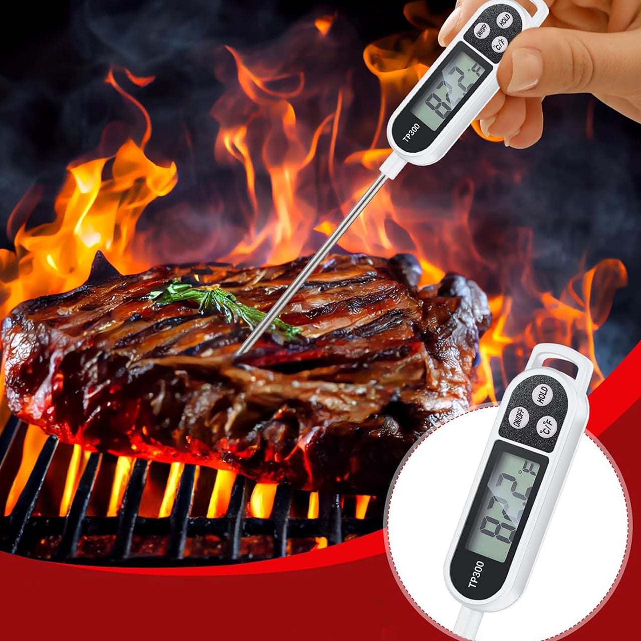 FoodMeter, ένα ηλεκτρονικό ψηφιακό θερμόμετρο για τη μέτρηση της θερμοκρασίας τροφίμων και υγρών - Image 3