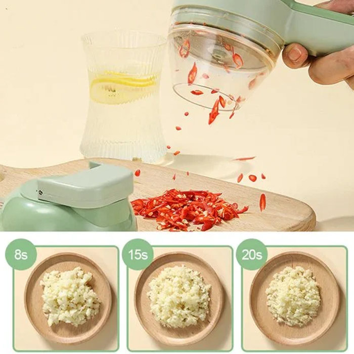 FoodProcessor, σετ κουζίνας 5 τεμαχίων για κοπή, τεμαχισμό, ξεφλούδισμα και καθάρισμα - Image 2