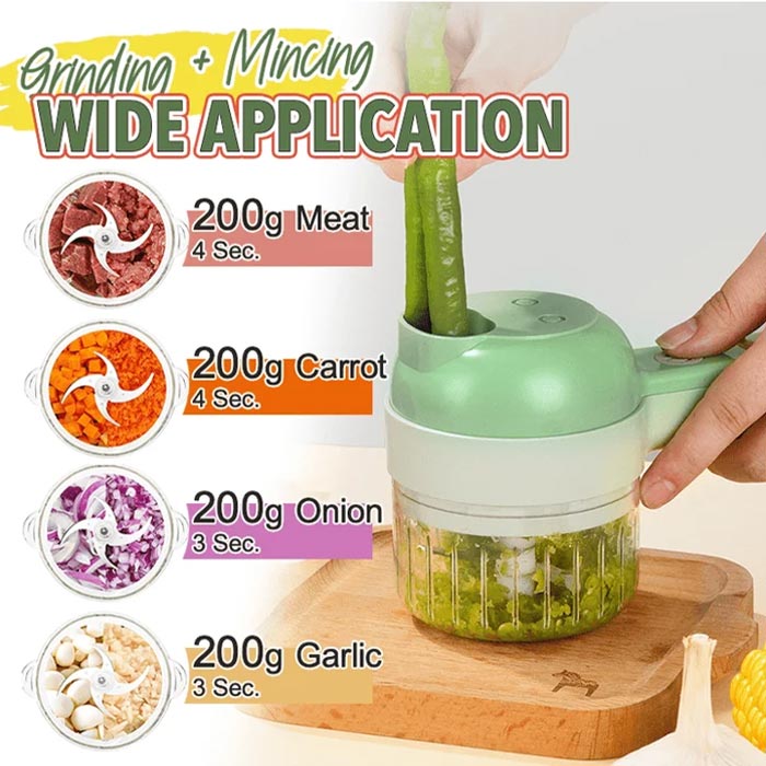 FoodProcessor, σετ κουζίνας 5 τεμαχίων για κοπή, τεμαχισμό, ξεφλούδισμα και καθάρισμα - Image 6