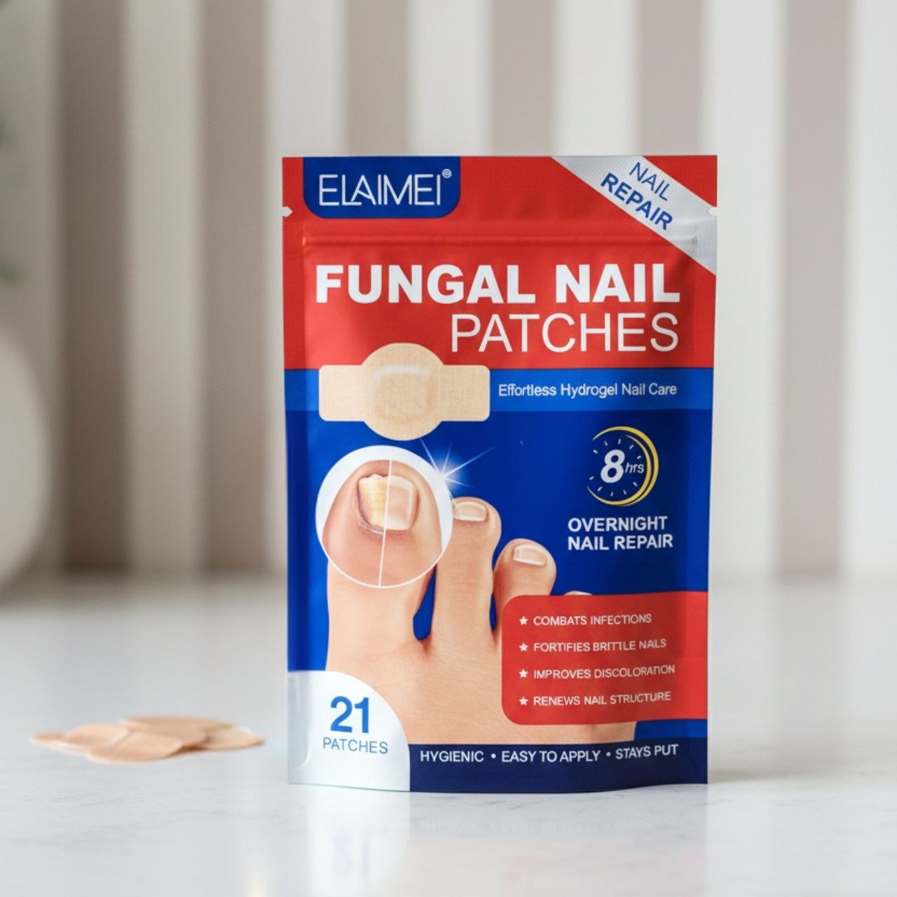 FungalPatches, επανορθωτικά επιθέματα για τη φροντίδα των κατεστραμμένων νυχιών (21 τεμ.) (1+1 ΔΩΡΕΑΝ) - Image 8