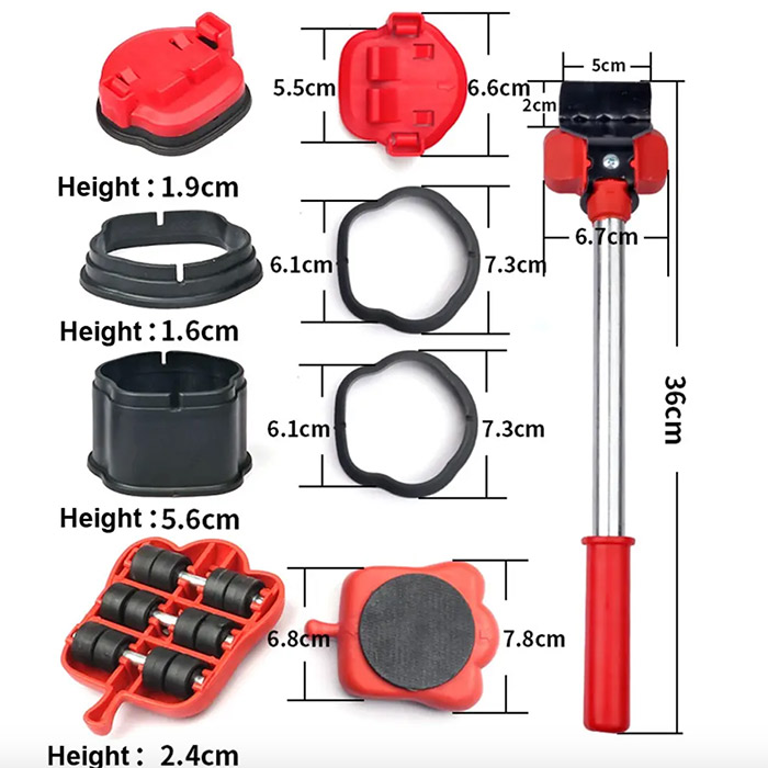 FurnitureMover, σετ 15 τεμαχίων για τη μετακίνηση επίπλων - Image 2