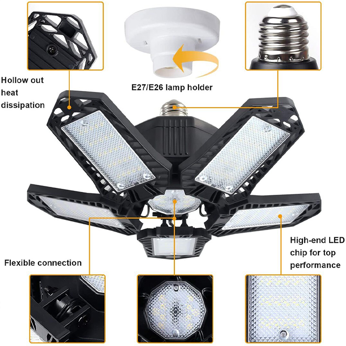 GarageLights, ανακλαστήρας LED 6 σε 1 για γκαράζ ή συνεργείο - Image 8